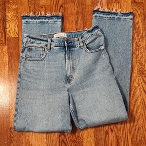 Abercrombie & Fitch Light Blue Cropped Jeans
